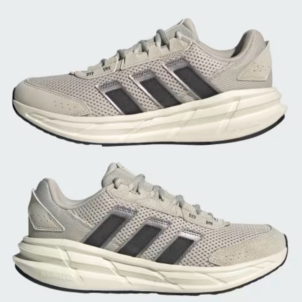 Adidas Astrastar Women’s Cream and Gray Cloudfoam Sneakers